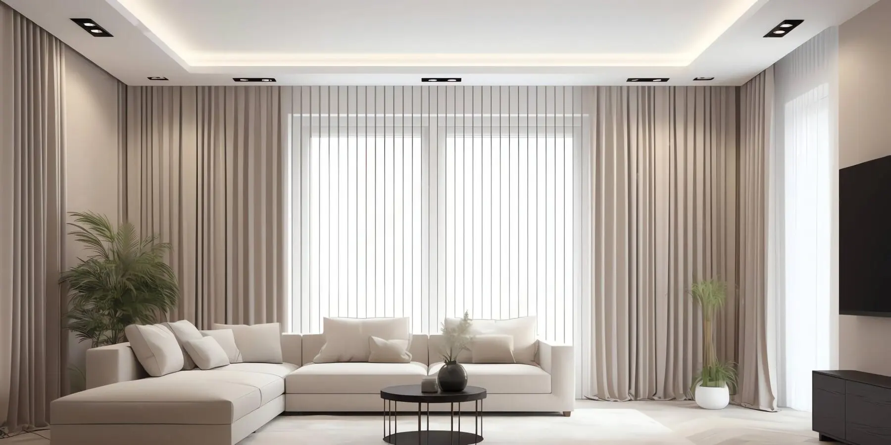 Diseño de interiores con persianas y cortinas